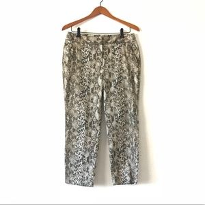 Dana Buchman Snake Skin Printed Ankle Pants